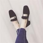 Chunky-heel Fleece-lined Loafers