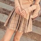 Plaid A-line Mini Skirt As Shown In Figure - S