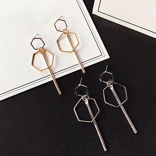 Polygon Bar Drop Earrings