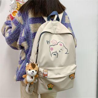 Cartoon Bear Print Backpack