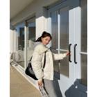 High-neck Knit-panel Padded Jacket