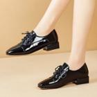 Lace-up Low-heel Oxford Shoes