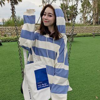 Striped Two-tone Hoodie