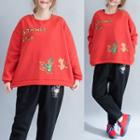 Cartoon Print Pullover Red - One Size