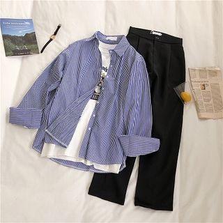 Striped Shirt Shirt - Blue - One Size