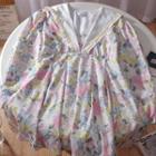 Long-sleeve Sailor Collar Floral Print Mini A-line Dress