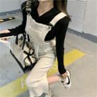 Plain Knit Top / Midi Sheath Overall Dress