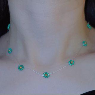 Flower Bead Alloy Choker