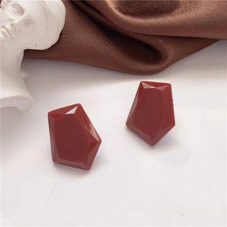 Resin Geometric Earring 1 Pair - Stud Earring - One Size