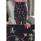 Flower Embroidered Mini Skirt