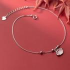 S925 Sterling Silver Lock Pendant Anklet Silver - One Size