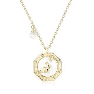Rabbit Pendant Alloy Necklace Necklace - Gold - One Size