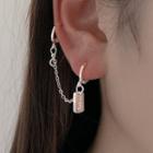 Tag Chained Alloy Earring