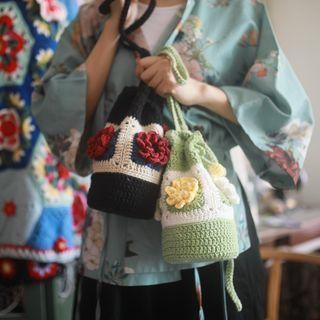 Woven Flower Bucket Bag / Diy Kit