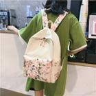 Floral Panel Canvas Backpack