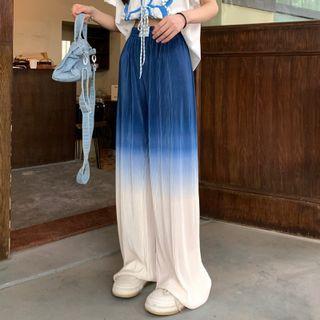 Gradient High Waist Wide Leg Pants