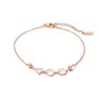 Simple Personality Plated Rose Gold Geometric Round Triangle Square 316l Stainless Steel Anklet Rose Gold - One Size