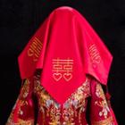 Embroidered Chinese Wedding Veil Red - One Size