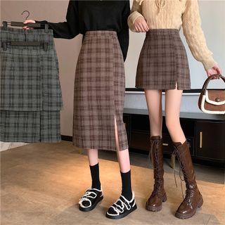 Plaid Pencil Skirt (various Designs)
