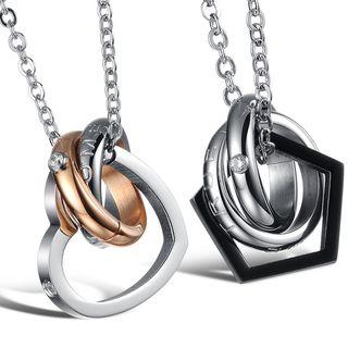 Couple Matching Layered Pendant Necklace