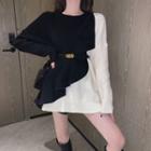 Paneled Sweater / Belt