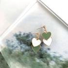 Non-matching Alloy Heart Earring 1 Pair - Non-matching Alloy Heart Earring - One Size