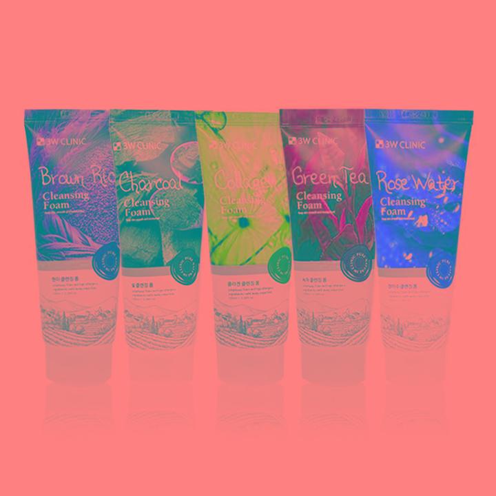 3w Clinic - Cleansing Foam 100ml - 5 Types