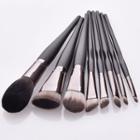 Set Of 8: Makeup Brush T-08-078 - Set Of 8 - Black & Coffee - One Size