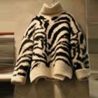 Turtleneck Tiger Print Sweater