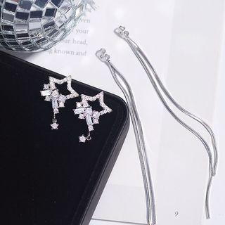 Rhinestone Star Tassel Earring