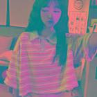 Elbow-sleeve Striped Crop Polo Shirt