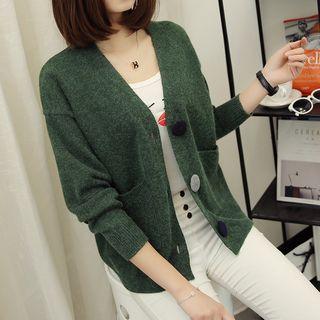 Long-sleeve Buttoned Cardigan