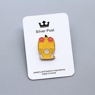 Duck Alloy Brooch Yellow - One Size