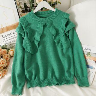 Details Ruffled Loose-fit Sweater In 5 Colors