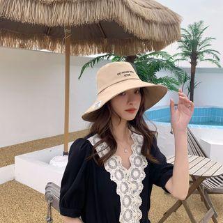 Foldable Lettering Sun Hat