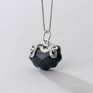925 Sterling Silver Rhinestone Necklace S925 Sterling Silver - 1 Piece - Silver - One Size
