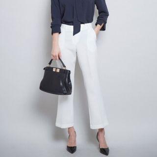 Pocket-side Boot-cut Dress Pants