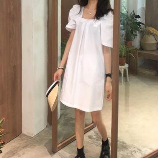 Short Sleeve Square Neck Dress