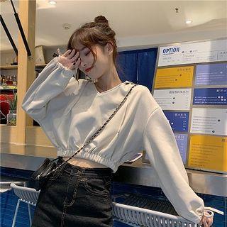 V-neck Cropped Hoodie