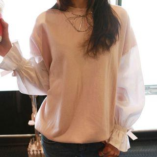 Tie Cuff Sweatshirt