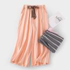 Drawstring-waist Striped Lounge Pants