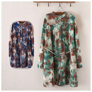 Floral Print Linen-blend Dress