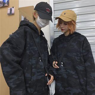Camo Hoodie Camouflage - Black - One Size