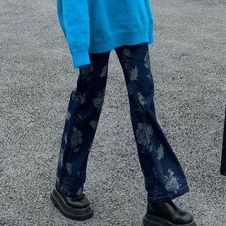 Floral Bootcut Jeans