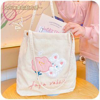 Rabbit Embroidered Tote Bag / Handbag