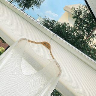 V-neck Punched-detail Boxy Sweater