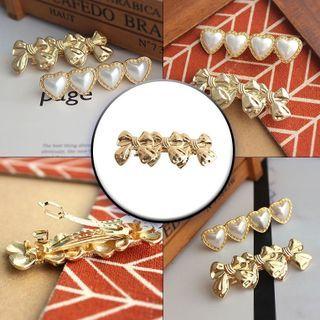 Bow Alloy Hair Clip 97-5823 - Dark Khaki - One Size