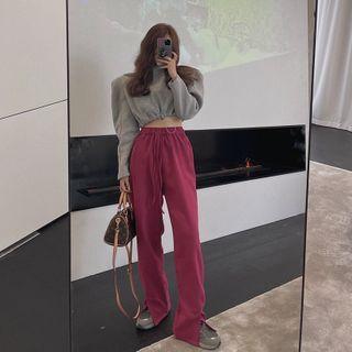 Cropped Sweatshirt / Wide Leg Pants