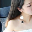 Non-matching Disc Dangle Earring As Shown In Figure - One Size