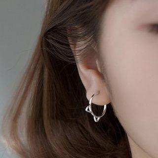 Cat Alloy Earring 1 Pair - Silver - One Size